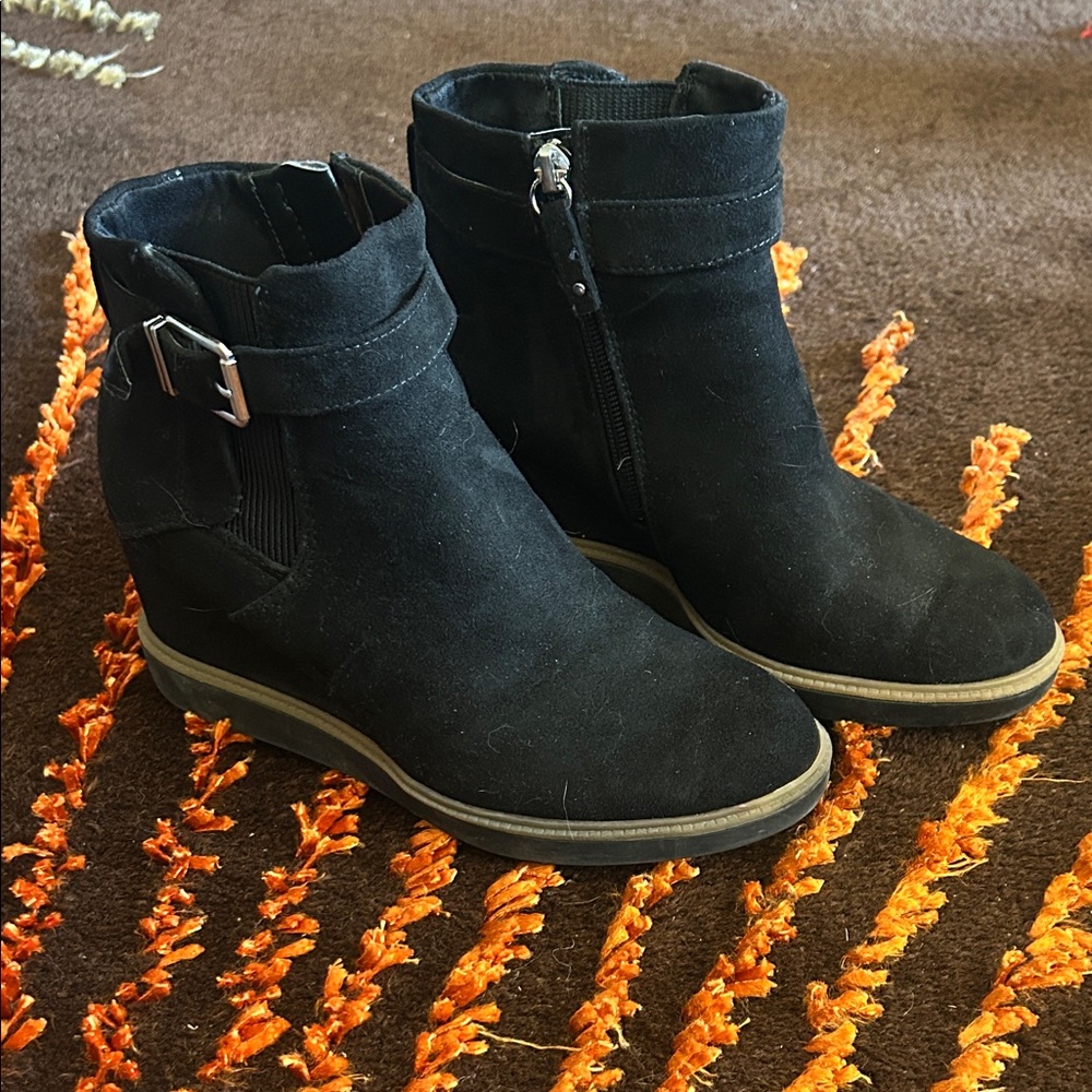 Dr. Scholl's Black Ankle Booties with Buckle